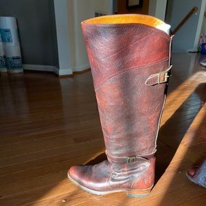 Frye Burgundy Dorado Leather Boots